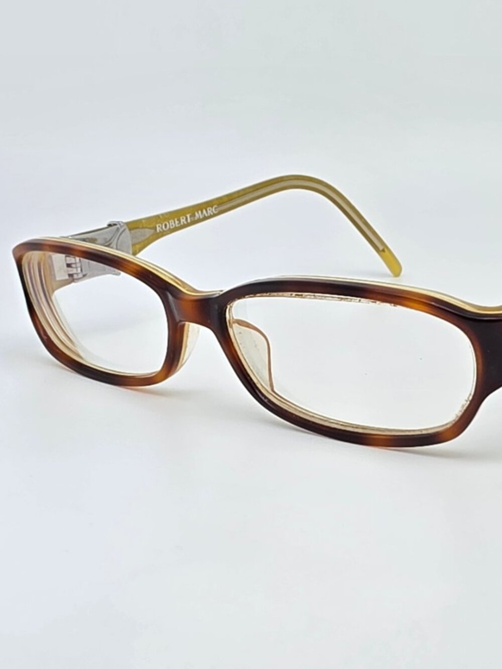 Robert Marc 200-33 Tortoise on Cystal Yellow Eyeglasses Frame France 50-16-130
